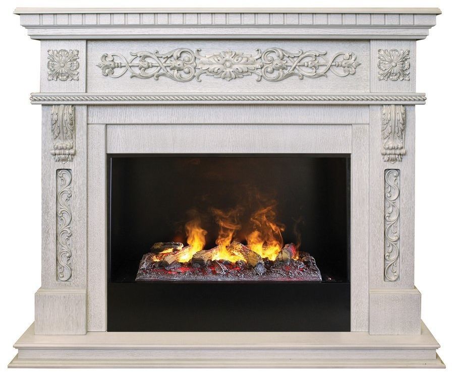 Каминокомплект RealFlame Estella 25,5/26 WT с очагом 3D Cassette 630 + Black вставка