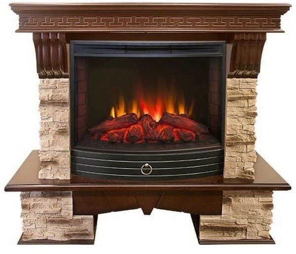 Каминокомплект RealFlame Rockland 25/25,5 с очагом Evrika 25,5 LED