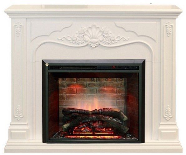 Каминокомплект RealFlame Victoria 26 WT с очагом 3D Leeds 26