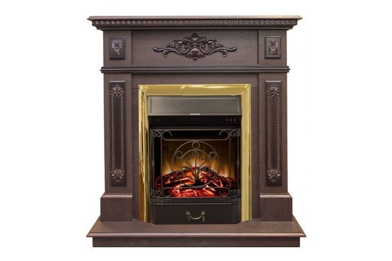 Каминокомплект RealFlame Lilian STD/EUG DN с очагом Majestic Lux Brass S
