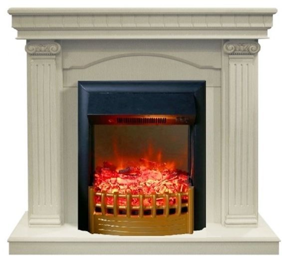 Каминокомплект RealFlame Rosa STD/EUG WT с очагом Rimini