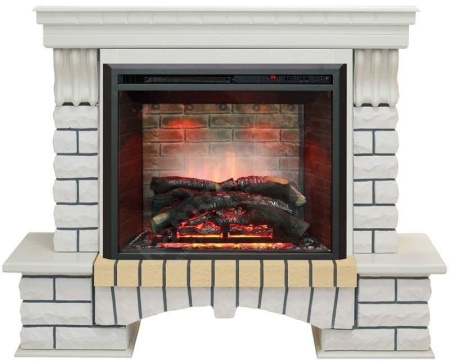 Каминокомплект RealFlame Country 26 WT с очагом 3D Leeds 26