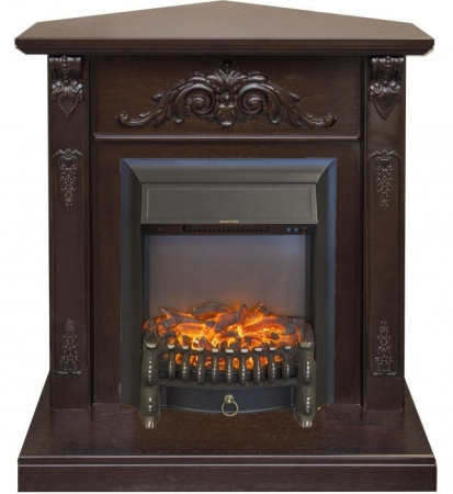 Каминокомплект RealFlame Anita corner STD/EUG AO с очагом Fobos Lux Black S