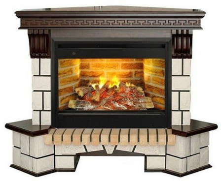 Каминокомплект RealFlame Stone Corner new 26/HL AO (DN) с очагом 3D Prometheus 26