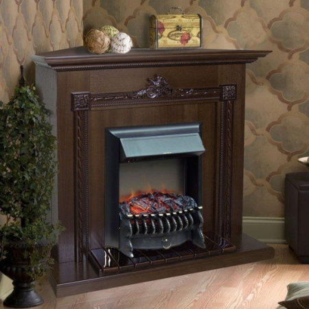 Каминокомплект Glenrich Шервуд угловой Fobos black