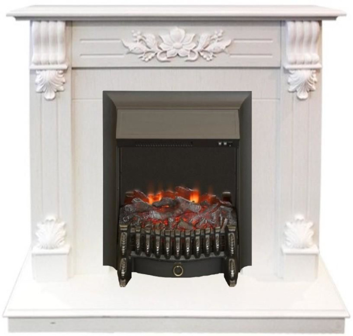 Каминокомплект RealFlame Ottawa STD/EUG WT с очагом Fobos Lux Black S