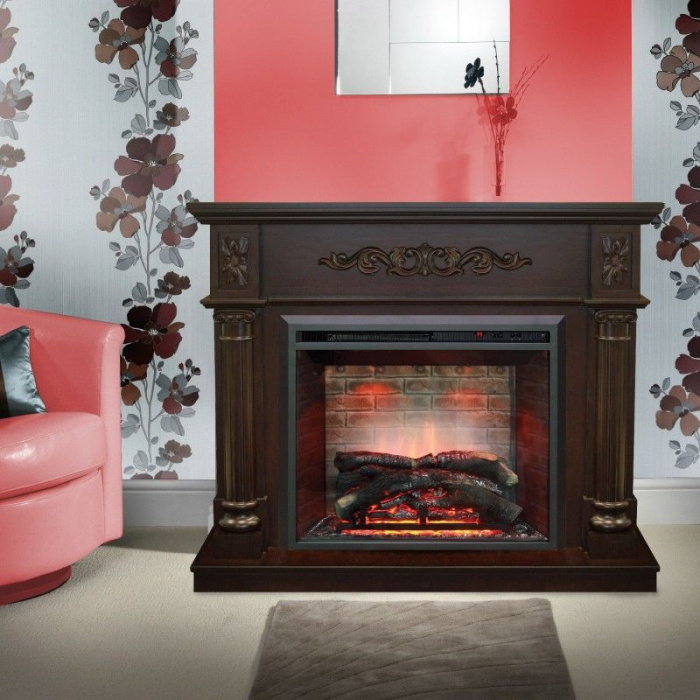 Каминокомплект RealFlame Silvia 26 AO с очагом 3D Leeds 26