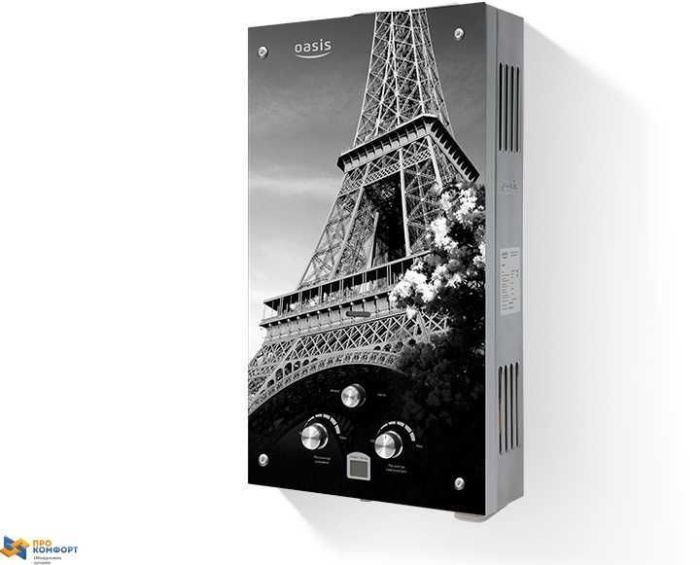 Водонагреватель проточный газовый Oasis Glass 20EG