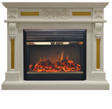 Каминокомплект RealFlame Corsica 26 WT с очагом MoonBlaze LUX Brass