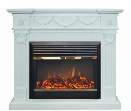 Каминокомплект RealFlame Casablanca 25,5/26 WT с очагом MoonBlaze LUX Brass