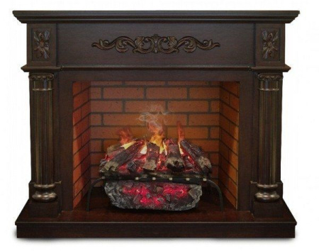 Каминокомплект RealFlame Silvia 26 AO с очагом 3D Silva log+Brick вставка 26