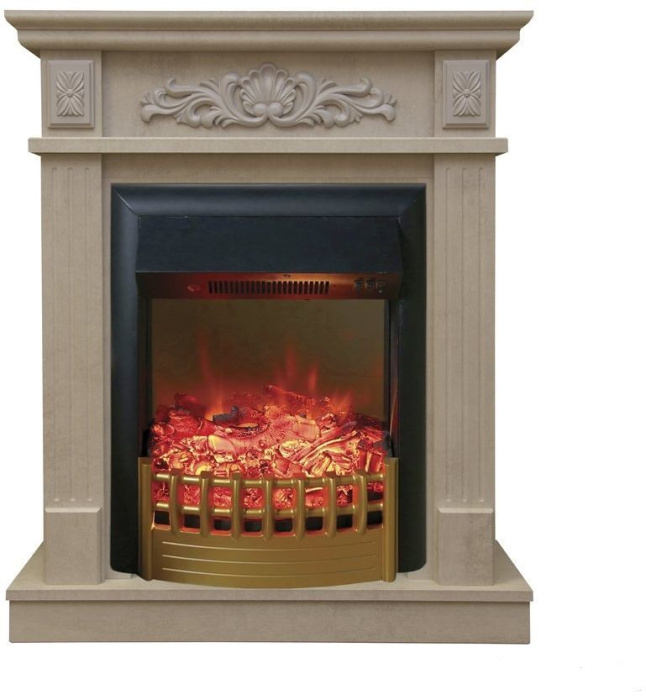 Каминокомплект RealFlame Adelaida STD/EUG WT с очагом Rimini