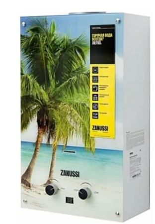 Проточный газовый водонагреватель Zanussi GWH 10 Fonte Glass Paradiso
