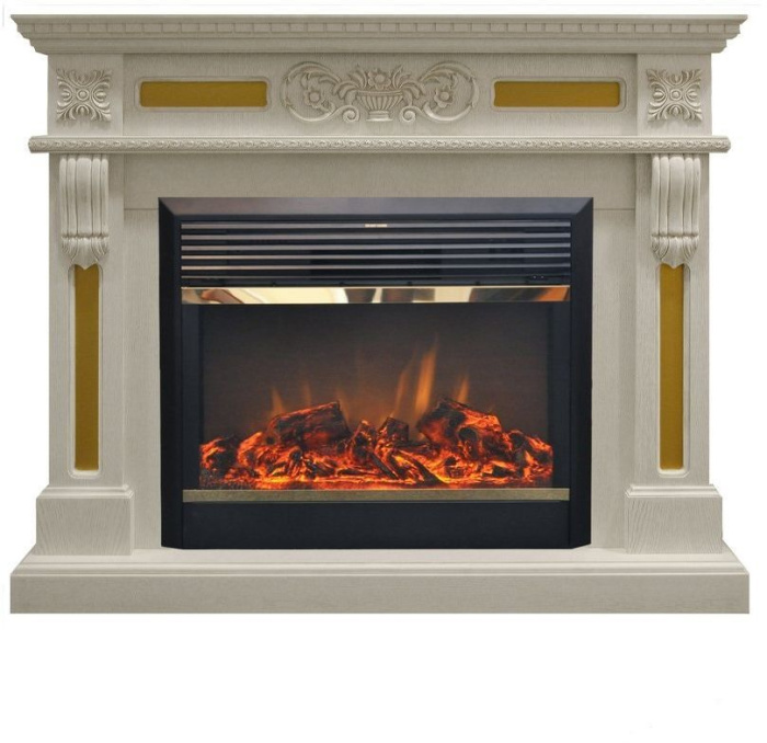 Каминокомплект RealFlame Corsica 26 WT с очагом MoonBlaze LUX Brass