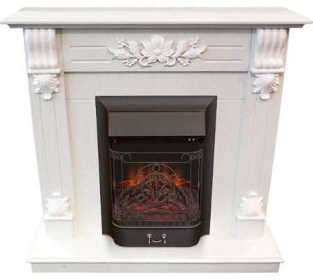 Каминокомплект RealFlame Ottawa STD/EUG WT с очагом Majestic Lux Black S