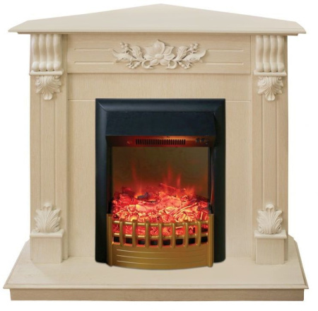 Каминокомплект RealFlame Ottawa corner STD/EUG WT с очагом Rimini