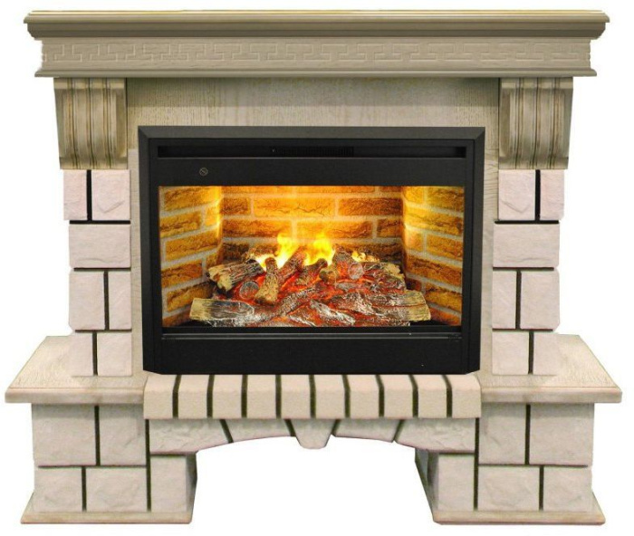 Каминокомплект RealFlame Stone new 26/HL WTG с очагом 3D Prometheus 26