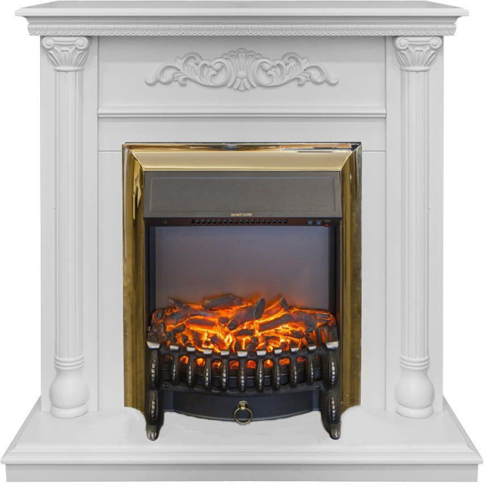 Каминокомплект RealFlame Torino STD/EUG WT с очагом Fobos Lux Brass S