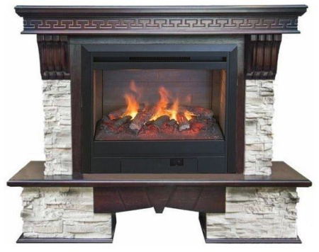 Каминокомплект RealFlame Rockland 26/HL AO с очагом 3D Helios