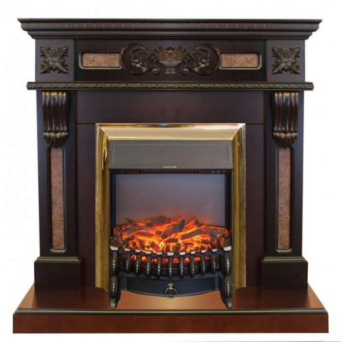 Каминокомплект RealFlame Corsica STD/EUG AO с очагом Fobos Lux Brass S