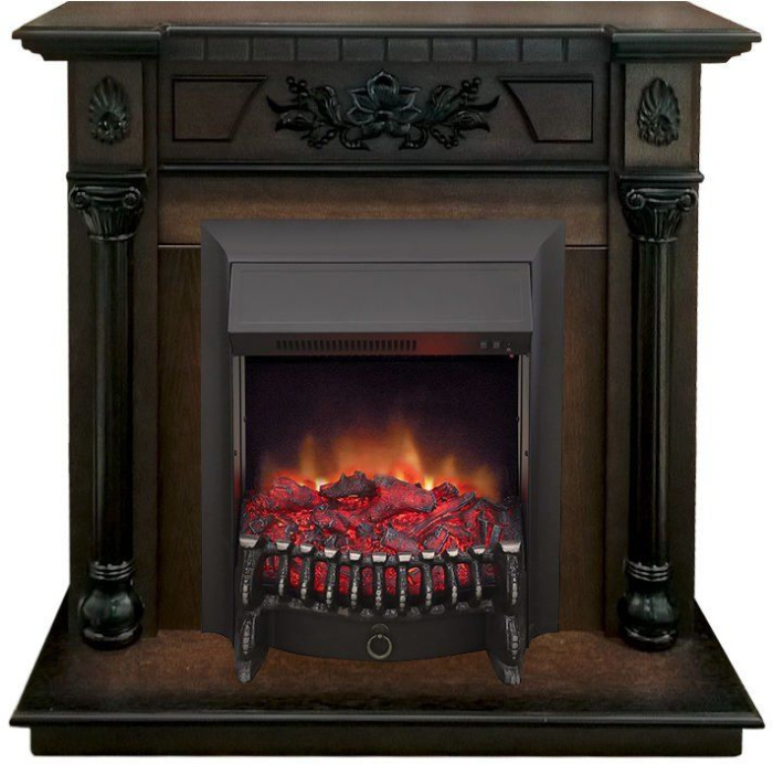 Каминокомплект RealFlame Dacota STD/EUG AO с очагом Fobos Lux Black S