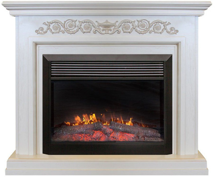 Каминокомплект RealFlame Leticia 26 WT с очагом MoonBlaze LUX Black