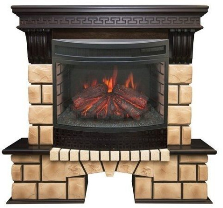 Каминокомплект RealFlame  Stone Brick 25/25,5 с очагом Firefield 25 S IR