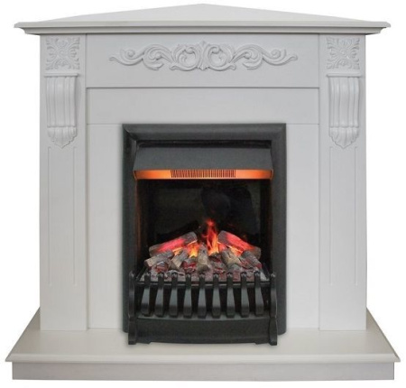 Каминокомплект RealFlame Dominica Corner STD/EUG WT с очагом 3D Oregan
