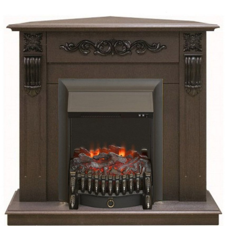Каминокомплект RealFlame Dominica Corner STD/EUG DN с очагом Fobos Lux Black S