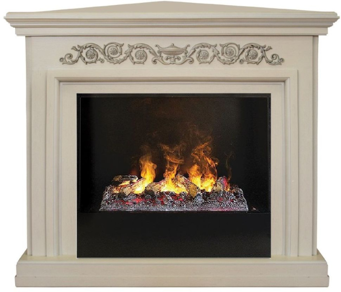 Каминокомплект RealFlame Leticia Corner 26 WT 3D Cassette 630 + Black вставка