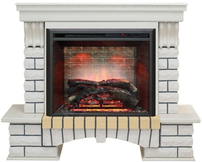 Каминокомплект RealFlame Country 26 WT с очагом 3D Leeds 26