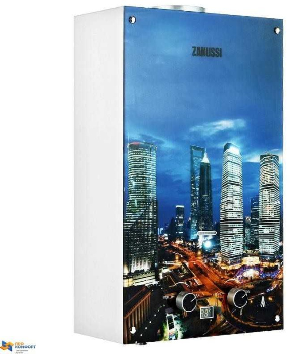 Газовый проточный водонагреватель Zanussi GWH 10 Fonte Glass Metropoli