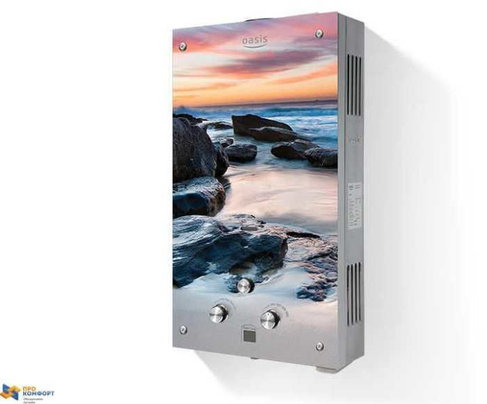 Водонагреватель проточный газовый Oasis Glass 20MG