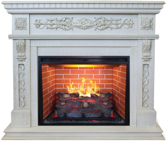 Каминокомплект RealFlame Estella 25,5/26 WT с очагом 3D Leeds 26