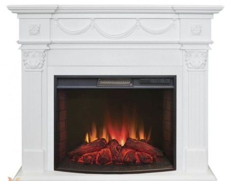 Каминокомплект RealFlame Casablanca 25,5/26 WT с очагом Evrika 25,5 LED