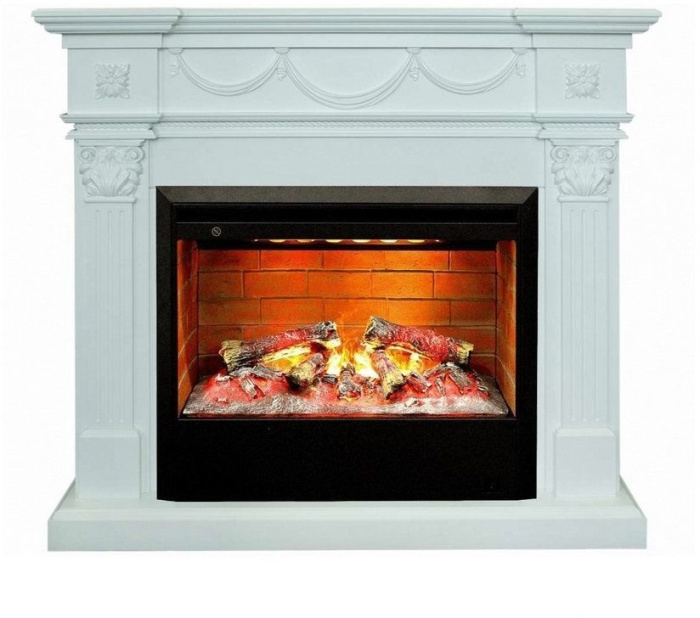 Каминокомплект RealFlame Casablanca 25,5/26 WT с очагом 3D Helios 26