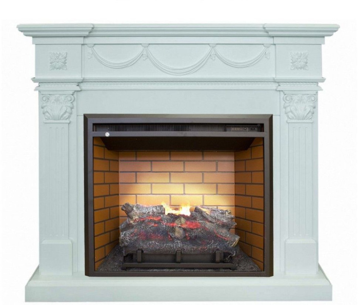 Каминокомплект RealFlame Casablanca 25,5/26 WT с очагом 3D Leeds 26