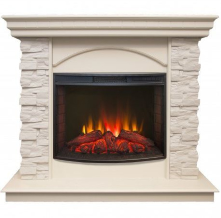 Каминокомплект RealFlame Elford STD/EUG/25'5/HL WT с очагом Evrika 25,5 LED