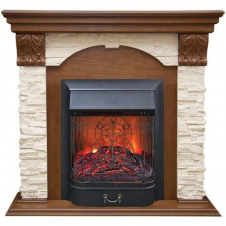 Каминокомплект RealFlame Dublin LUX STD/EUG AO с очагом Majestic s Lux Black/Brass