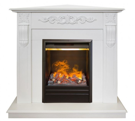 Каминокомплект RealFlame Dominica Corner STD/EUG WT с очагом 3D Olympic