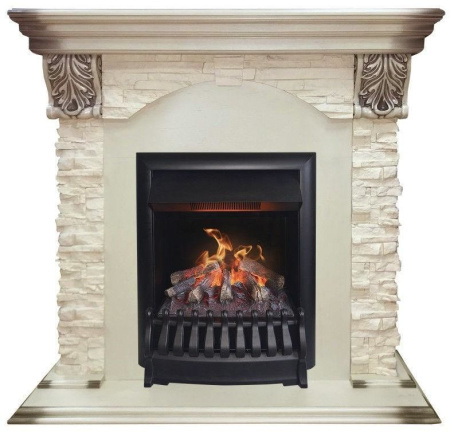 Каминокомплект RealFlame Dublin LUX STD/EUG WT с очагом 3D Oregan