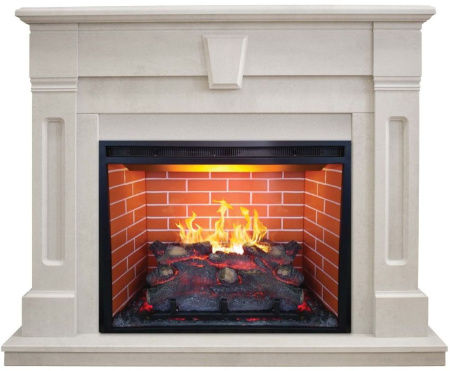 Каминокомплект RealFlame Kellie 25,5/26 WT с очагом 3D Leeds 26