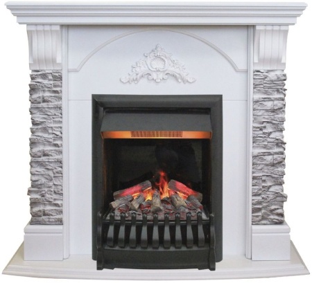 Каминокомплект RealFlame Athena GR STD/EUG/25/25'5 WT с очагом 3D Oregan