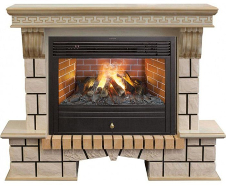 Каминокомплект RealFlame Stone new 26/HL WTG с очагом 3D Novara