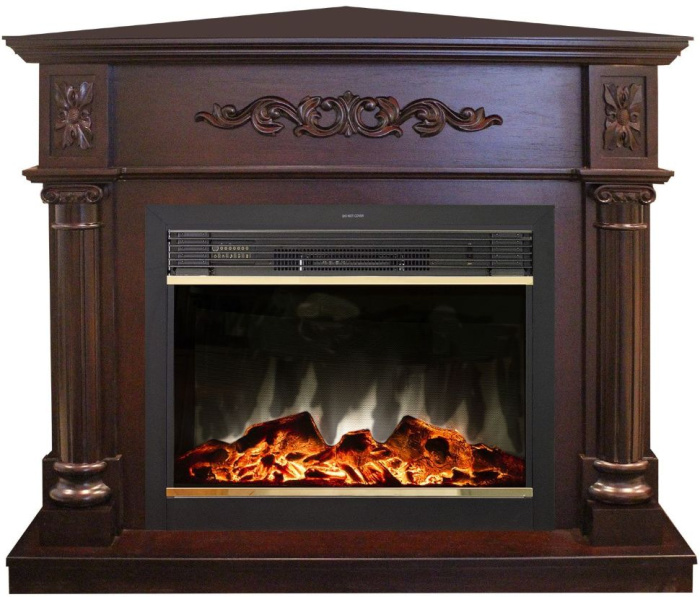 Каминокомплект RealFlame Silvia Corner 26 AO с очагом MoonBlaze LUX Brass