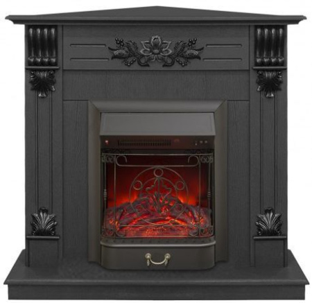 Каминокомплект RealFlame Ottawa corner STD/EUG DN с очагом Majestic Lux Black S