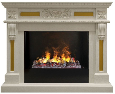 Каминокомплект RealFlame Corsica 26 WT с очагом 3D Cassette 630 + Black вставка