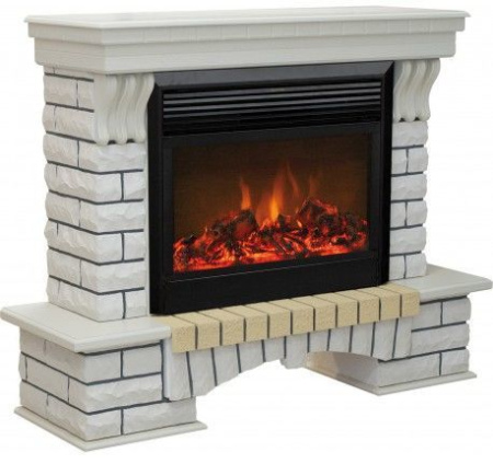 Каминокомплект RealFlame Country 26 WT с очагом MoonBlaze LUX Black/Brass