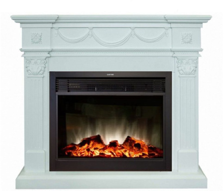 Каминокомплект RealFlame Casablanca 25,5/26 WT с очагом MoonBlaze LUX Black