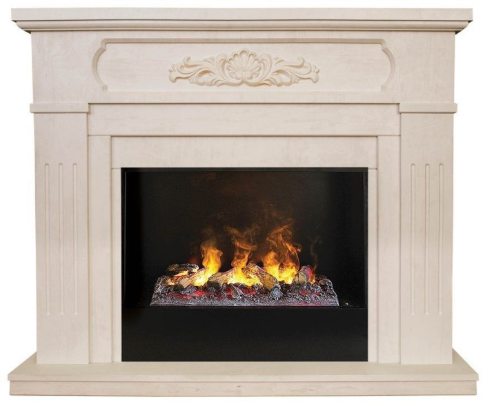 Каминокомплект RealFlame Malta 25,5/26 WT 3D Cassette 630 + Black вставка